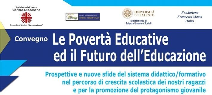 Caritas, UniSalento, Fondazione ‘Massa’ e ‘Stomeo-Zimbalo’ contro la povertà educativa