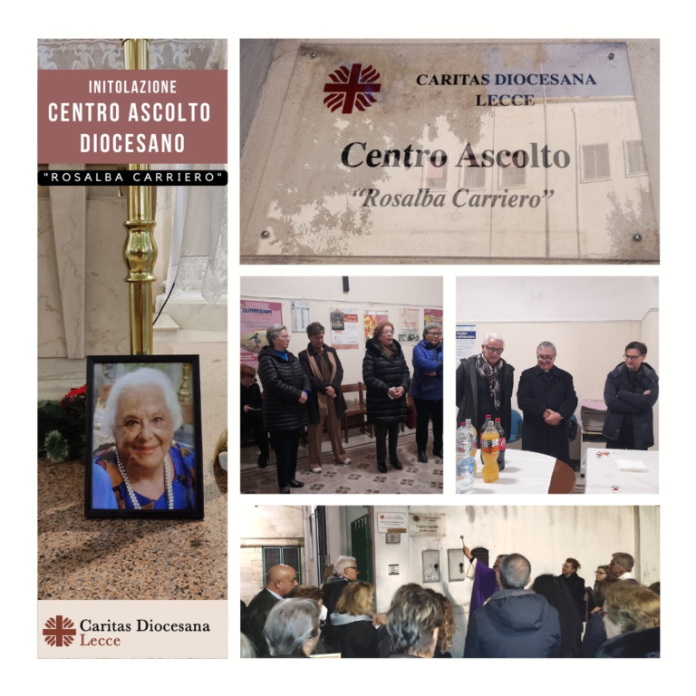 Intitolazione Centro Ascolto Diocesano a Rosalba Carriero